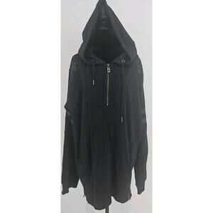 Parasuco Men’s‎ Hoodie 3XL Black Star 3/4 Zip Sweatshirt NWT